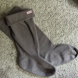 Hunter Gray Fleece Boot Socks